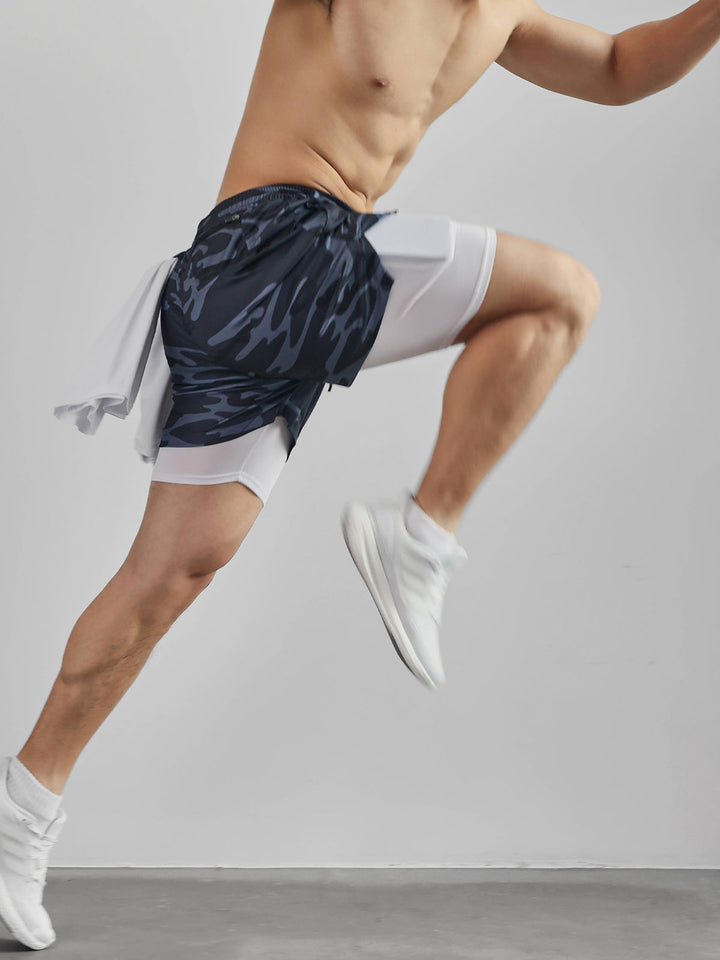 Cool & comfortable Men's Kinetic Performance Active Shorts for summer workouts & casual wear.