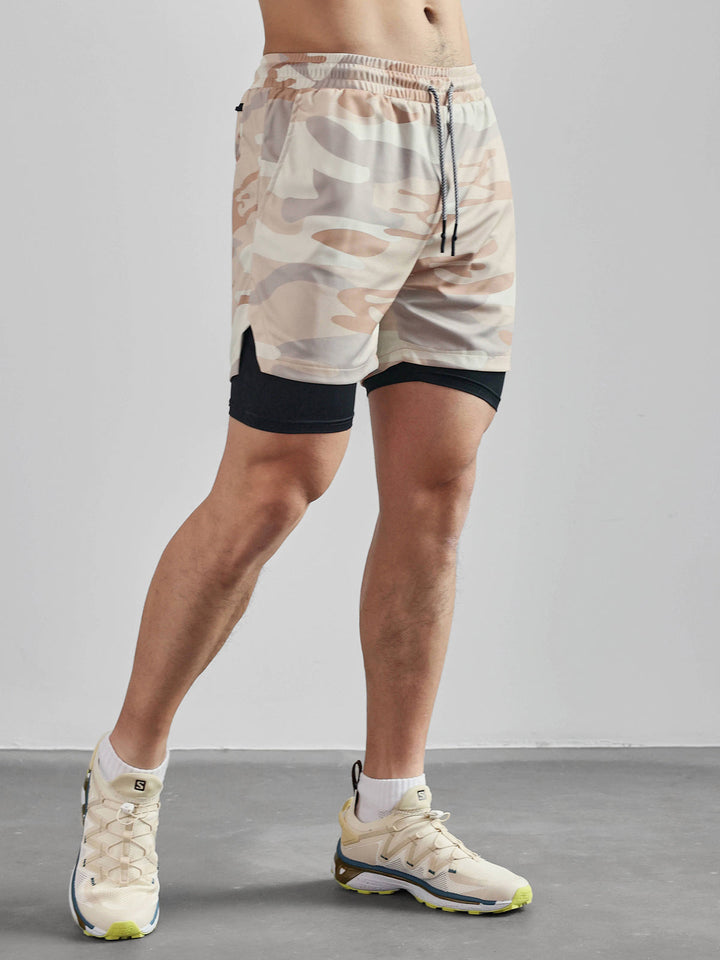Flexible Men's Kinetic Performance Active Shorts for unrestricted gym workouts & training.