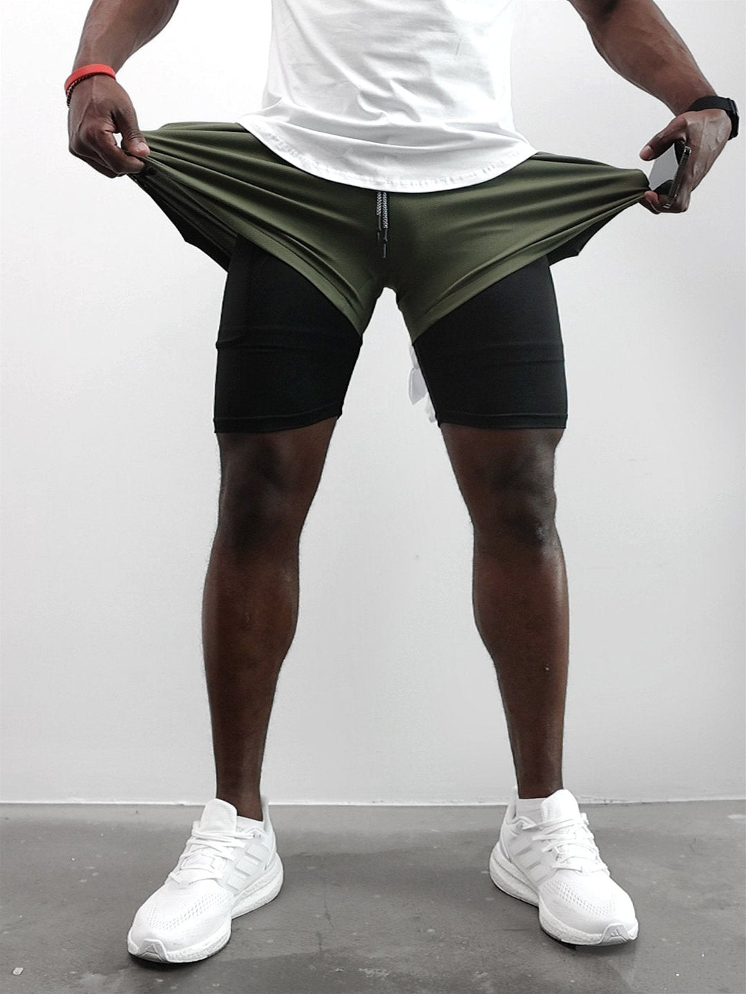 Comfortable men's Kinetic Performance active shorts. Perfect gym & workout apparel for peak performance.