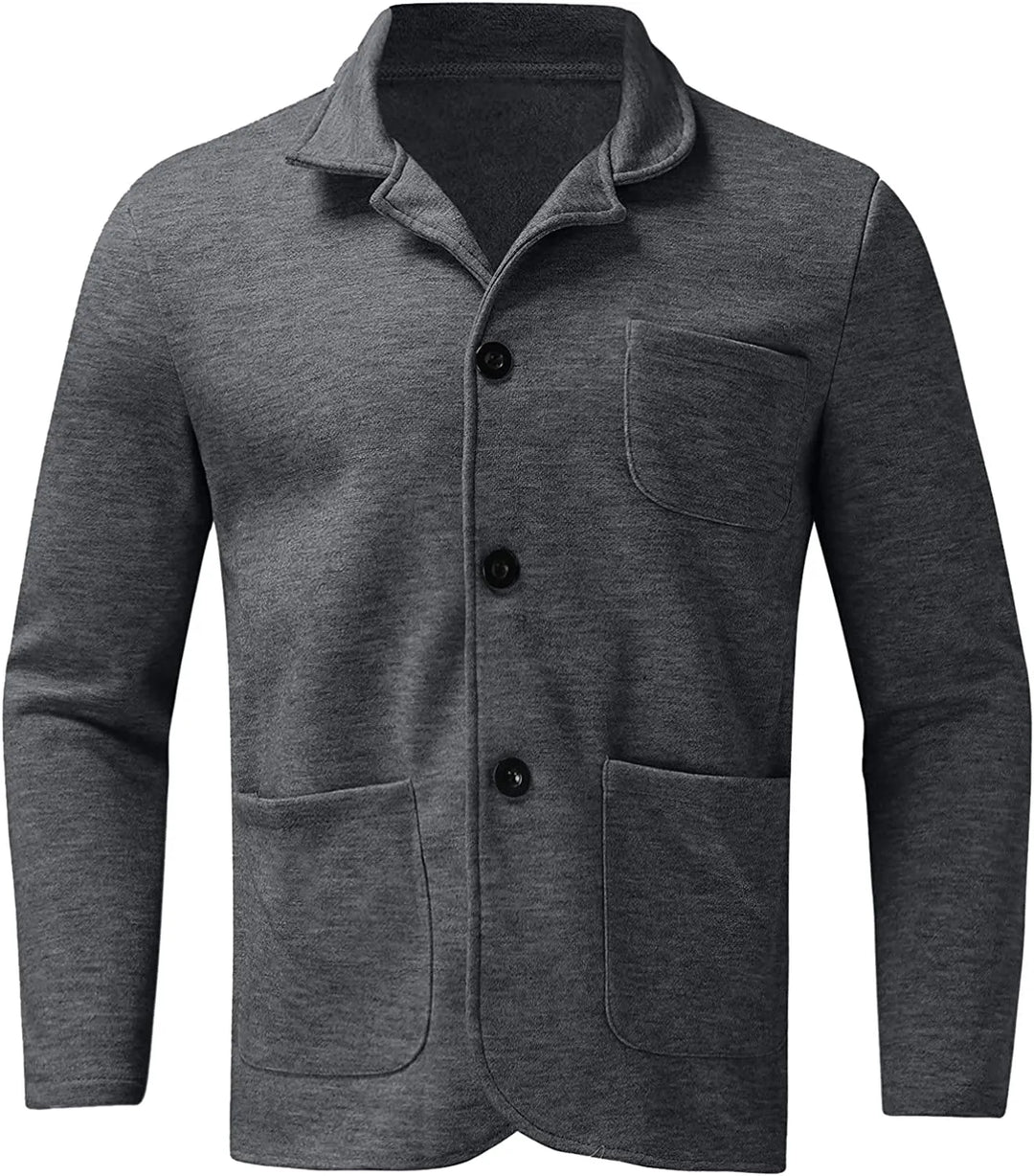 Man wearing the Josua lightly structured men's blazer with a shirt.