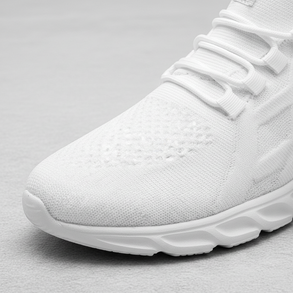 Stylish men's knit athletic shoes, Jake, offering lightweight comfort for daily wear.