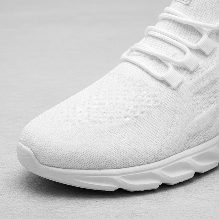 Stylish men's knit athletic shoes, Jake, offering lightweight comfort for daily wear.