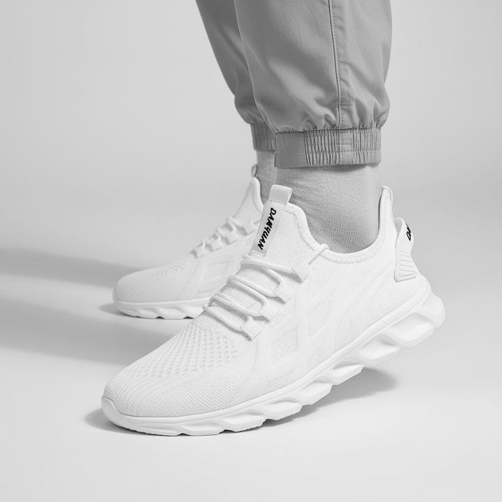 Cushioned men's performance sneakers, Jake, designed for lightweight comfort & active wear.