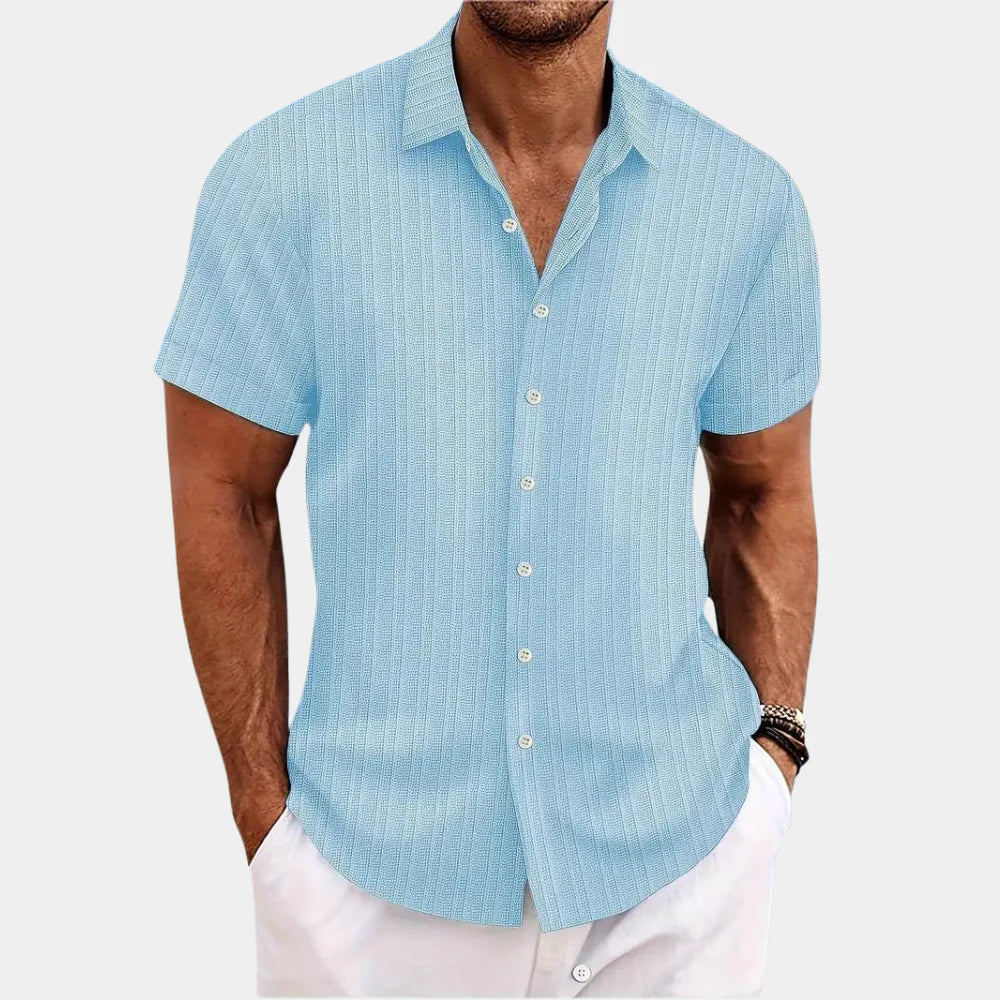 Lightweight & breathable men's shirt, designed for comfort and style during warm weather.