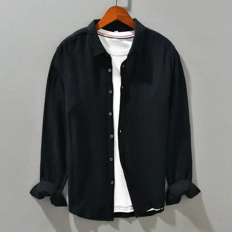 Stylish men's casual button-up shirt. Lightweight, breathable, and relaxed fit for warm weather.