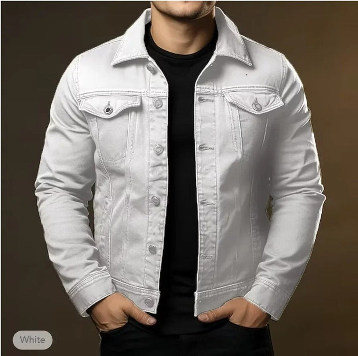 Men's lightweight casual jacket in solid color for effortless spring style. Perfect everyday outerwear.