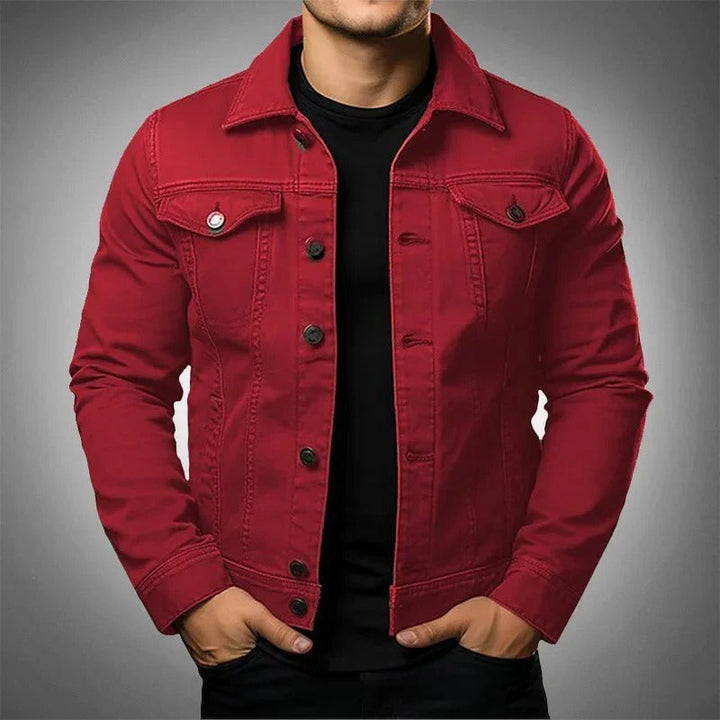 Effortless men's spring jacket with a button-up design. Lightweight and versatile for casual style.