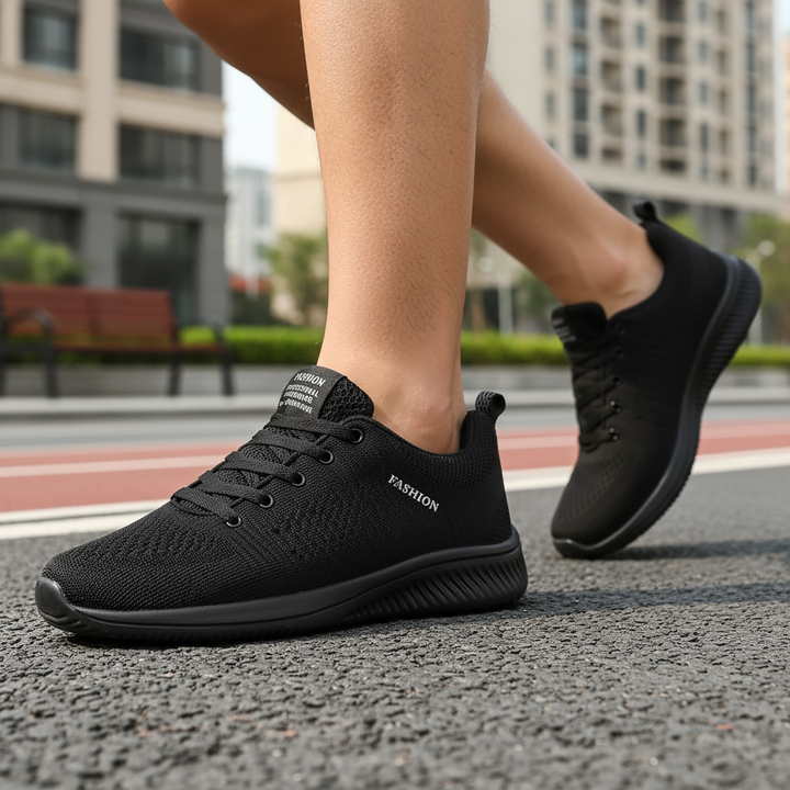 Men's lightweight knit running shoes for everyday comfort & performance.