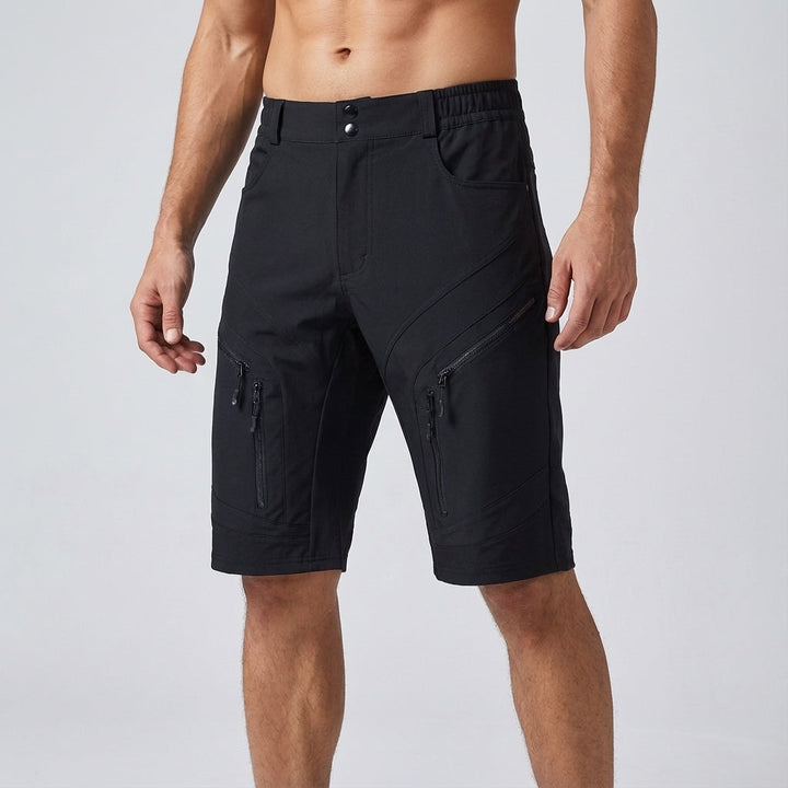 Lightweight men's performance sports shorts, quick-dry, with zipper pockets for active men.