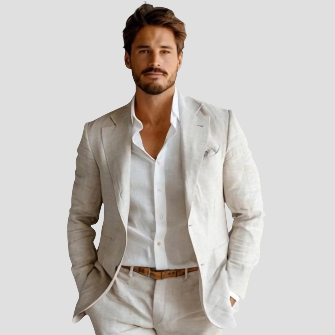 Classic men's summer blazer, a lightweight jacket offering sophisticated style for warm weather fashion.