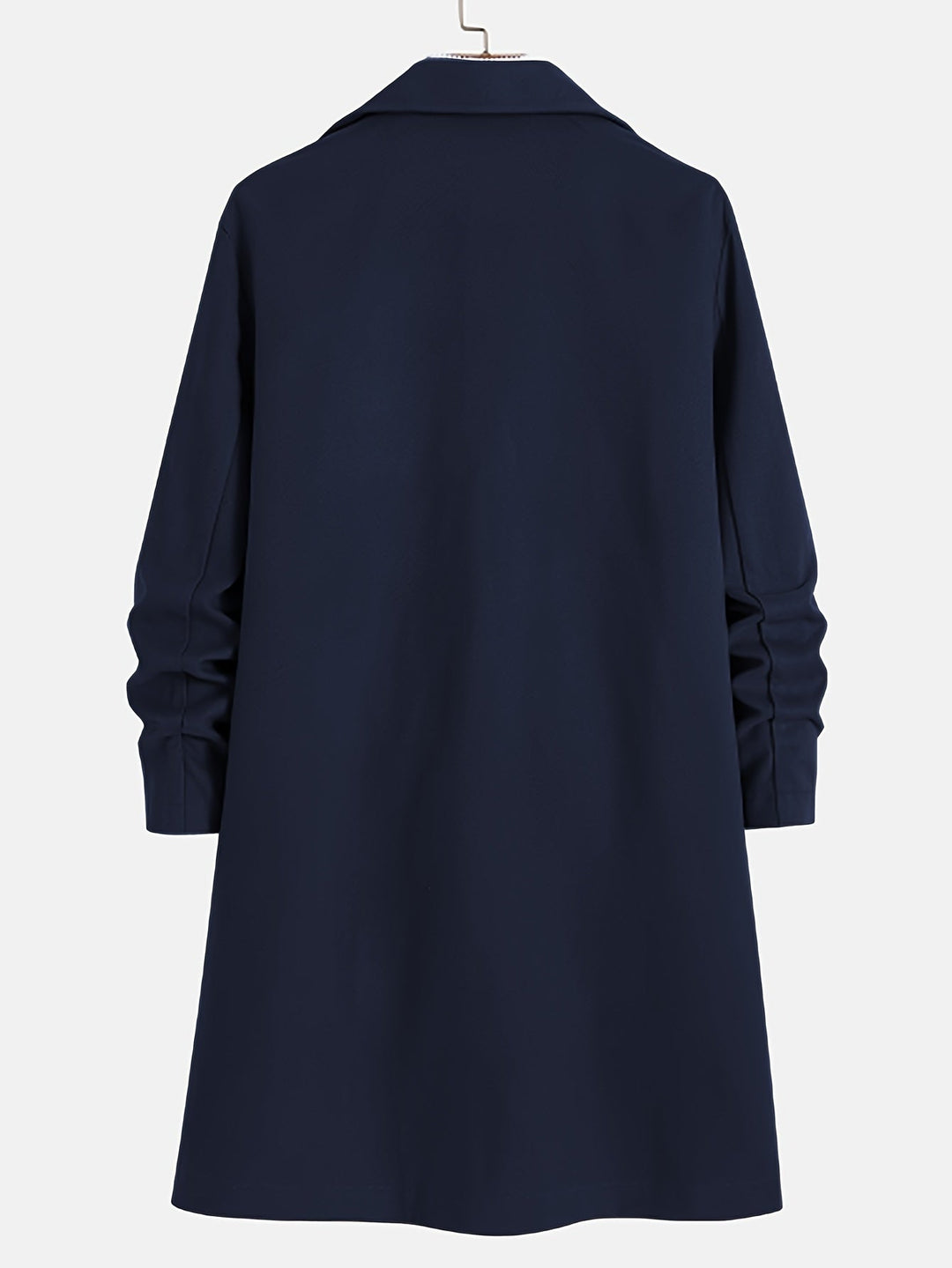 Gray long single-breasted overcoat for men, a versatile and stylish choice for winter fashion.