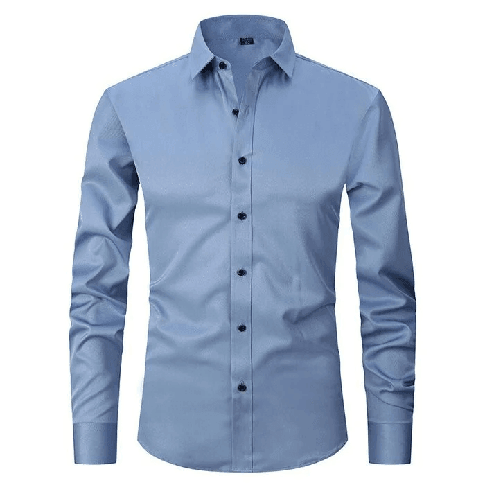 Men's business casual long sleeve stretch shirt, a smart and professional choice for the office.