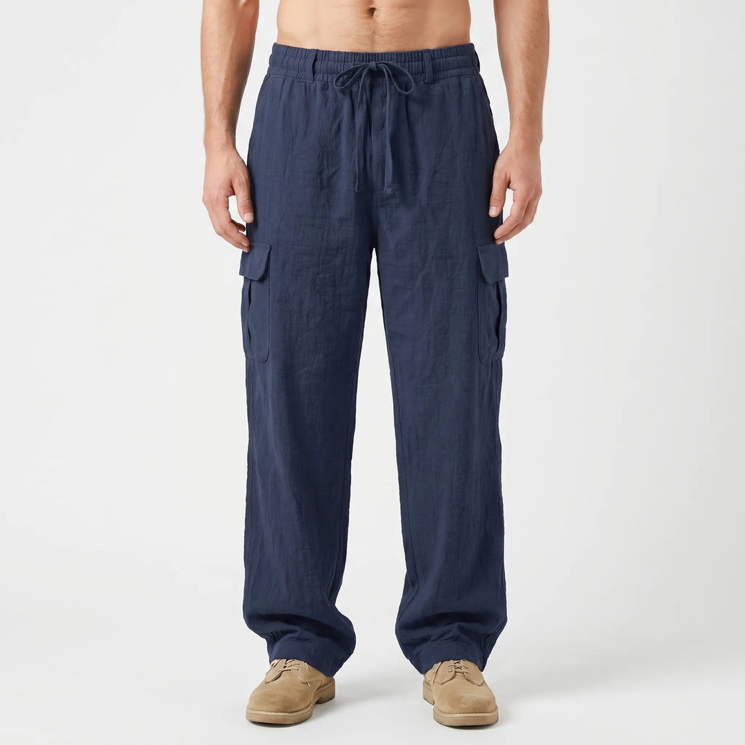 Men's oversized straight leg cargo pants for ultimate comfort, perfect for warm weather.