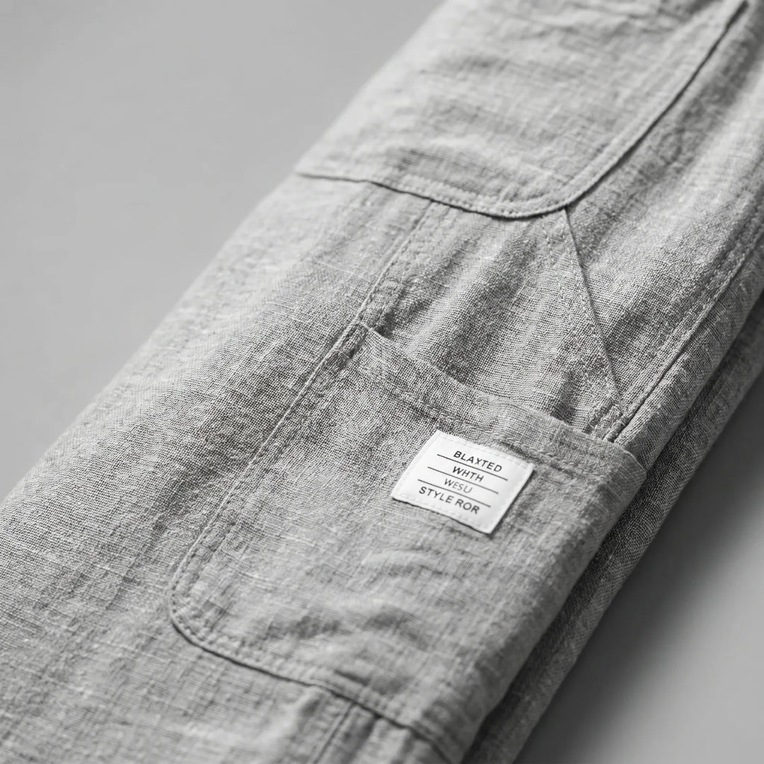 Casual men's straight-leg pants, ideal for summer style & everyday wear. Relaxed streetwear.