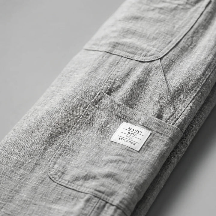 Casual men's straight-leg pants, ideal for summer style & everyday wear. Relaxed streetwear.