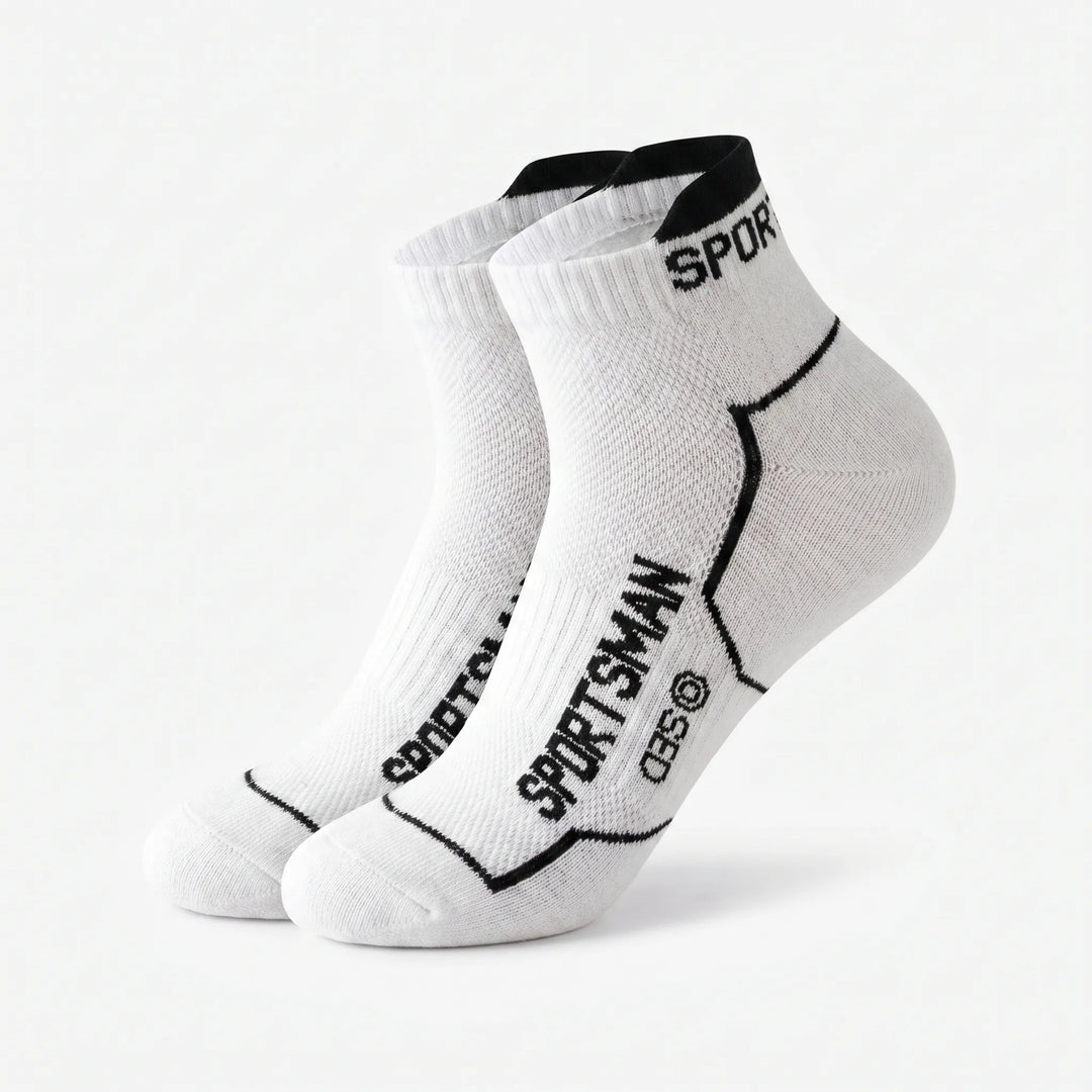 Men's low-cut gym socks, breathable and supportive ankle cut, multi-pack for active lifestyles.