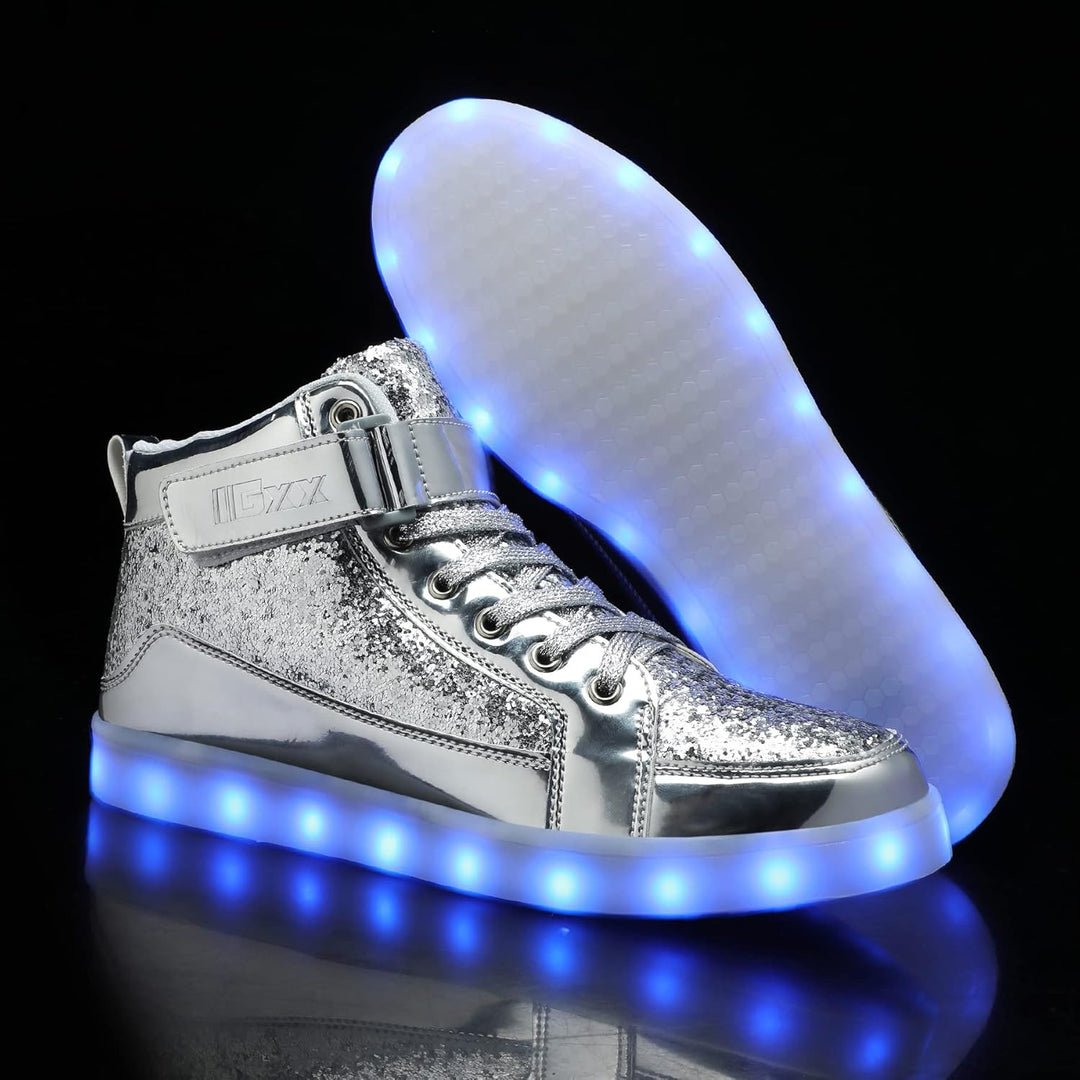 Elevate your look with men's LumaBoost rechargeable LED light-up sneakers.