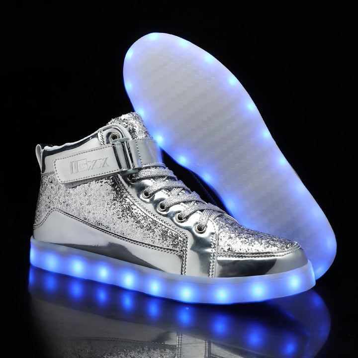 Elevate your look with men's LumaBoost rechargeable LED light-up sneakers.