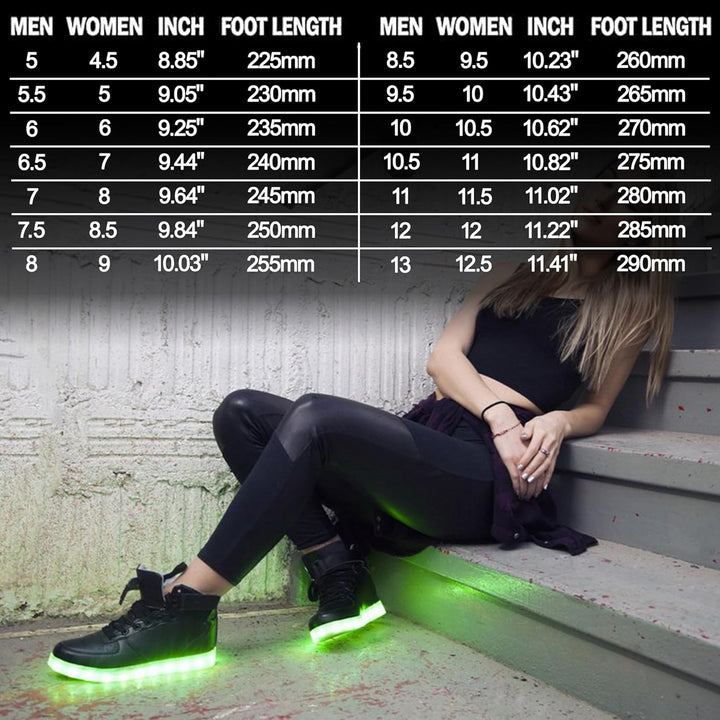 Rechargeable LumaBoost light-up sneakers for men, LED glowing shoes for an electric look.