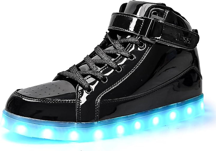 Men's LumaBoost glowing LED light-up shoes, rechargeable sneakers for a captivating presence.