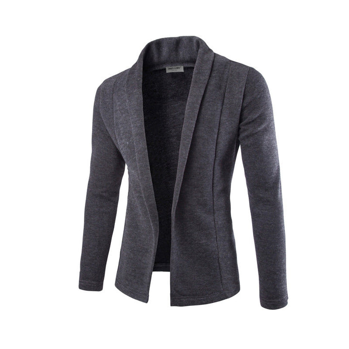 Elegant men's stretch blazer, slim-fit design for business casual and smart casual attire. A versatile men's jacket.