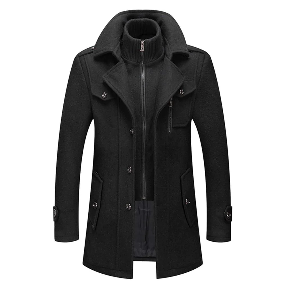 Tailored men's military jacket, ideal for business casual & smart layering. A classic structured outerwear piece.