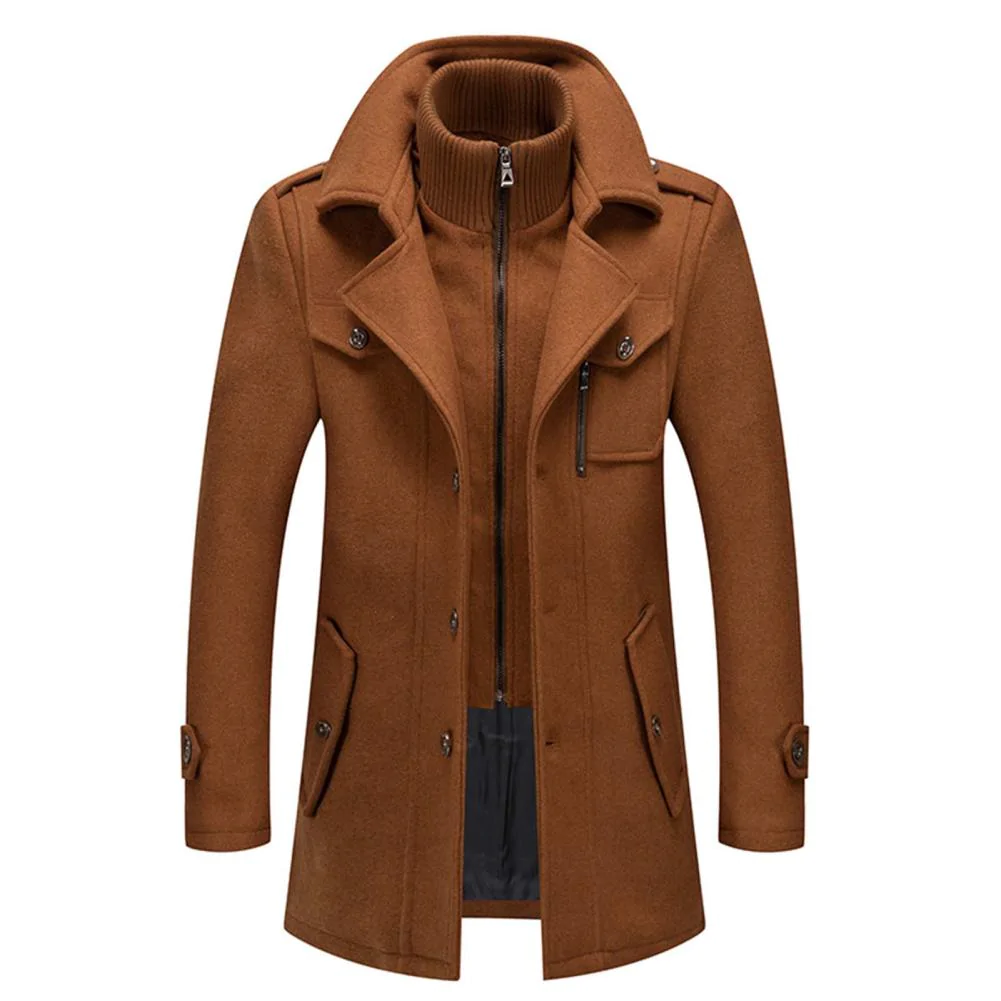Stylish men's military jacket for smart casual layering. Classic, structured outerwear for sophisticated fashion.