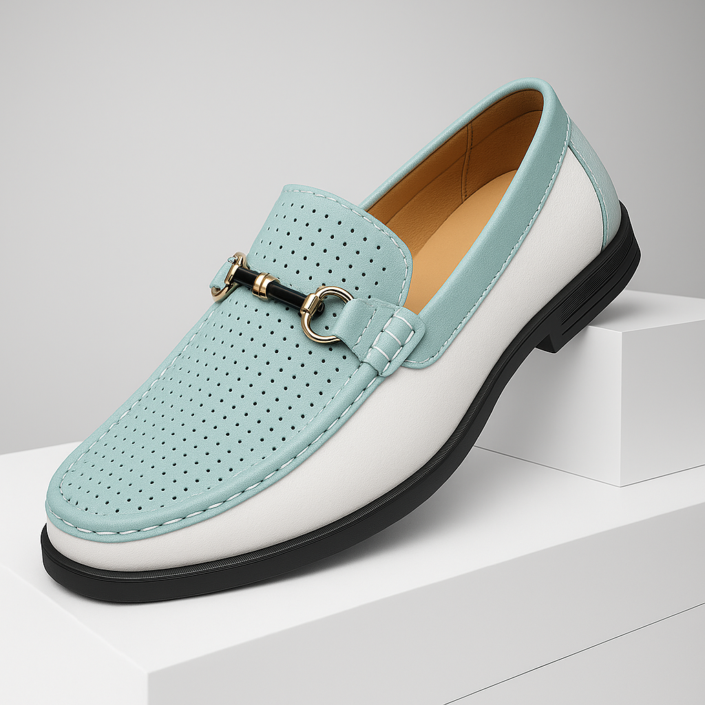 Stylish men's slip-on bit loafers, offering comfort for casual and formal spring/summer wear.