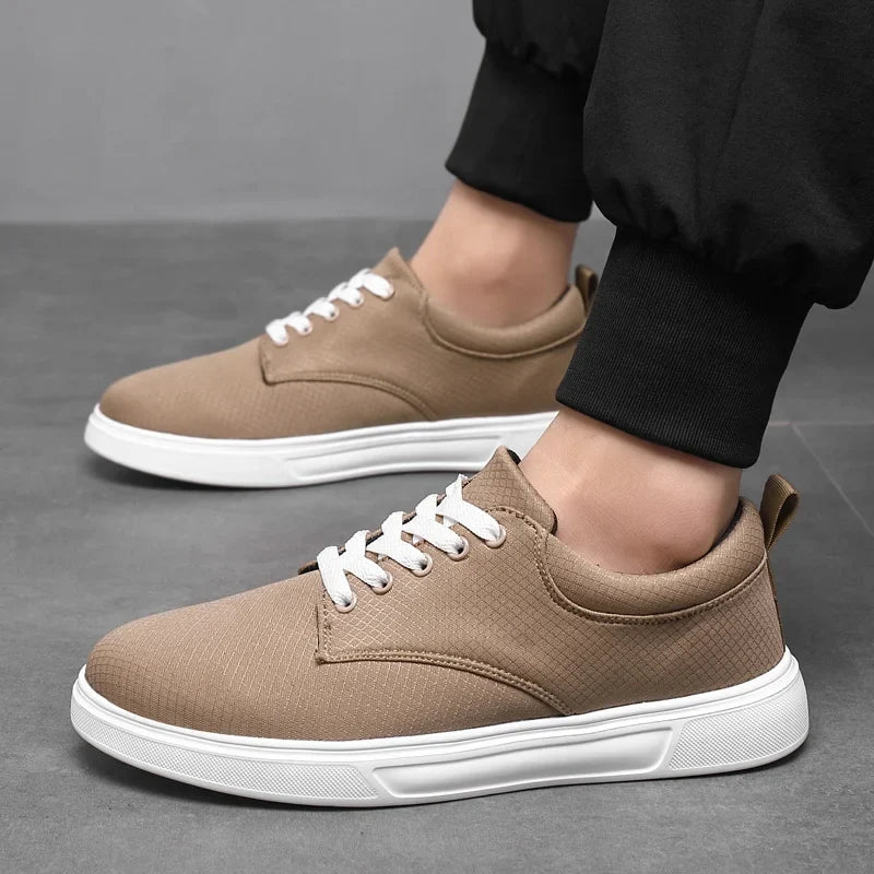 Elegant brown men's comfort dress shoes, combining modern style with ultimate support for daily wear.