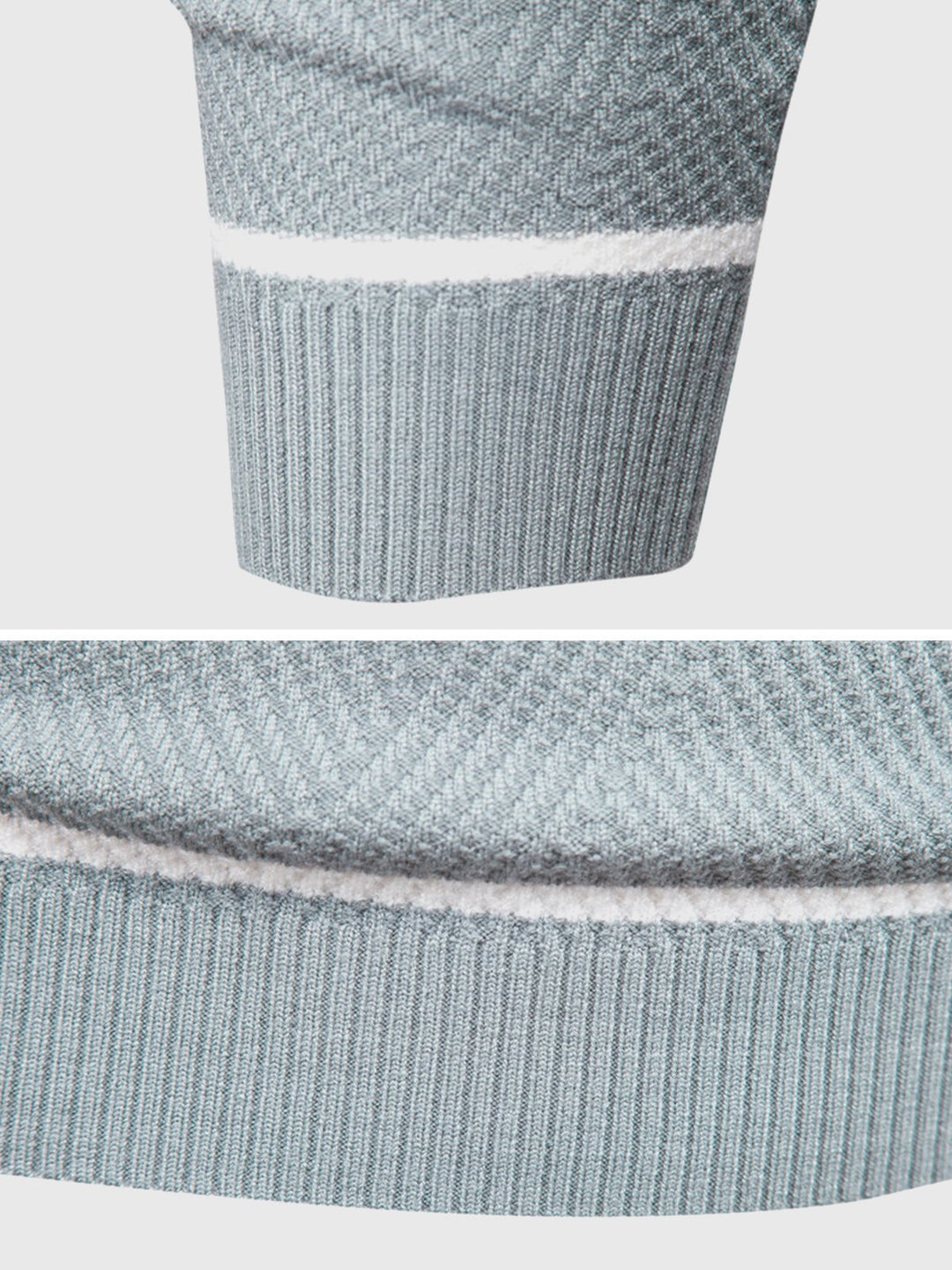 Casual long sleeve men's pullover sweater with stylish stripes, ideal for everyday.