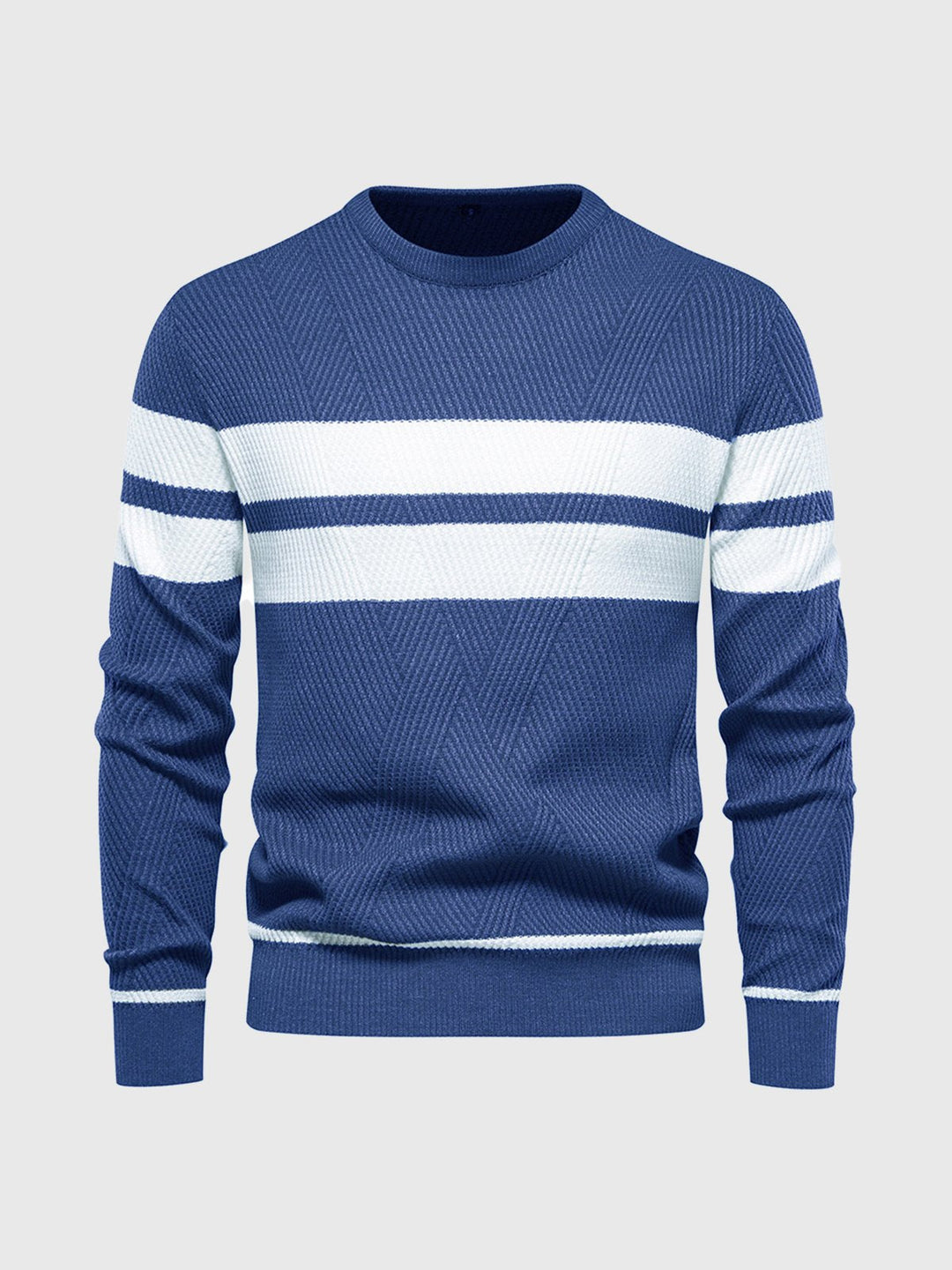 Fashionable men's long sleeve crewneck, perfect for versatile layering.