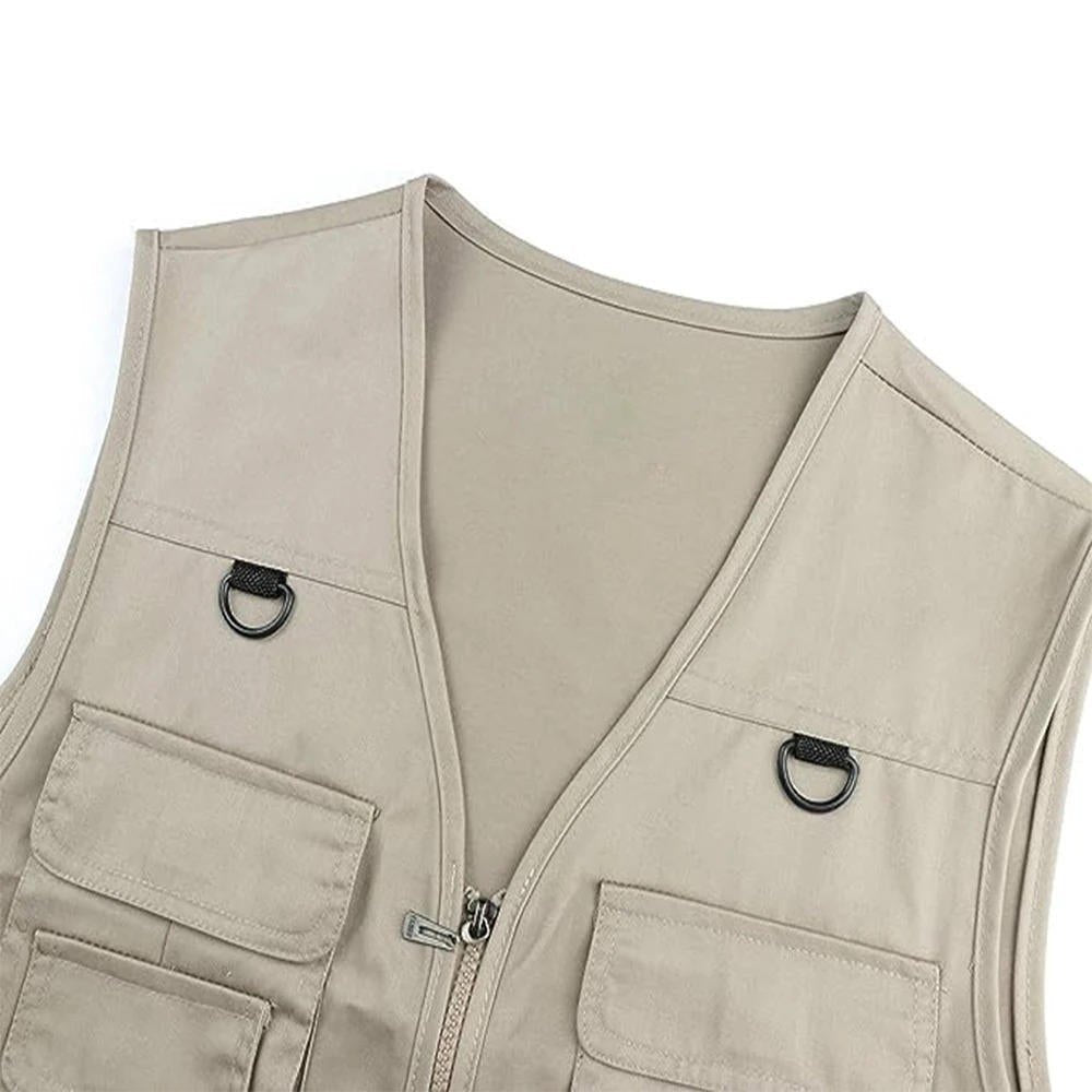 Lightweight men's multi-pocket travel vest, perfect for carrying essentials on outdoor adventures.