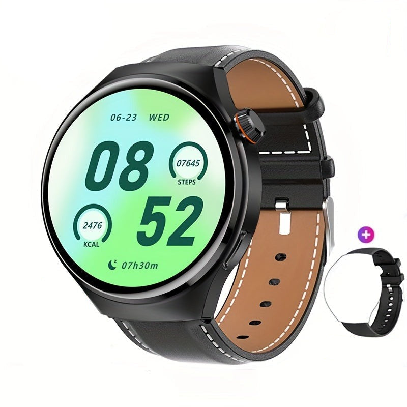 Advanced men's fitness tracker smartwatch with GPS, heart rate monitor, & activity tracking for health.