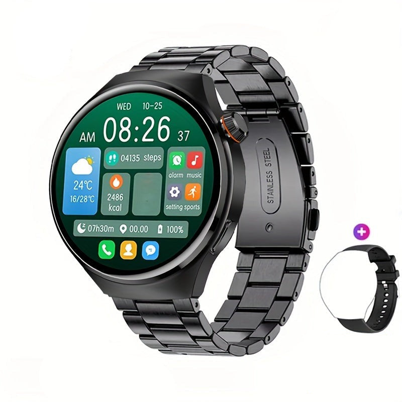 Versatile men's smartwatch: GPS, fitness tracker, NFC payments & health monitor. Ideal for daily wear.