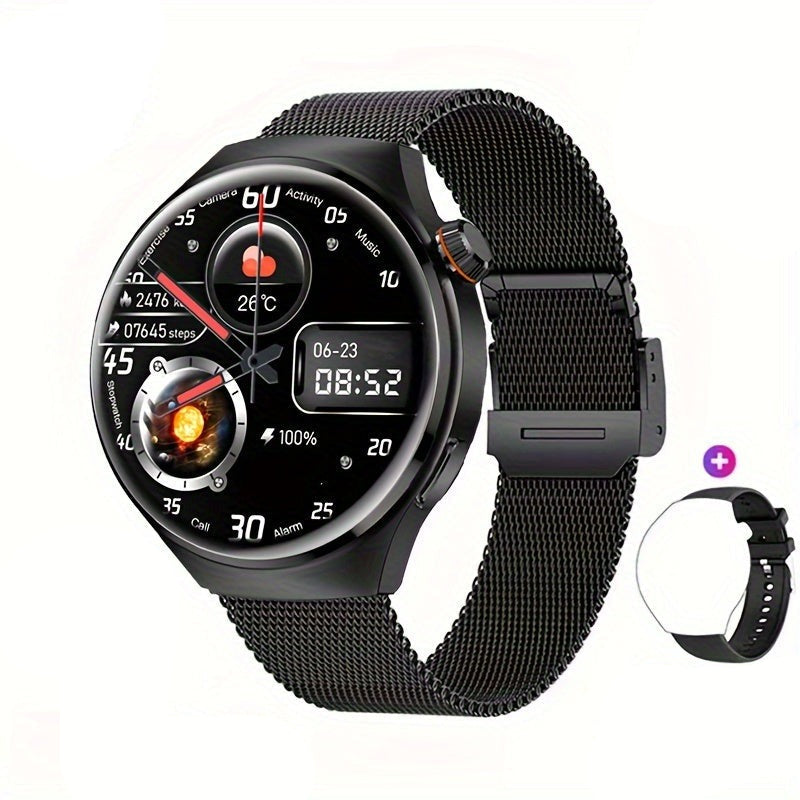 Stay connected & healthy with this men's NFC smartwatch, featuring GPS, fitness tracking & mobile payments.
