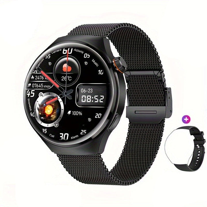 Stay connected & healthy with this men's NFC smartwatch, featuring GPS, fitness tracking & mobile payments.