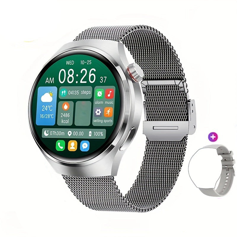 Durable men's smartwatch with NFC, GPS, health monitor & fitness tracker for the modern man.