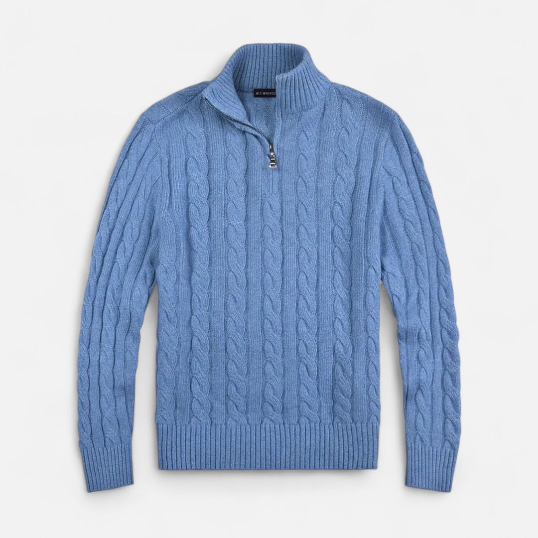Versatile men's open-front sweater, a stylish cardigan with subtle stitching for easy layering.