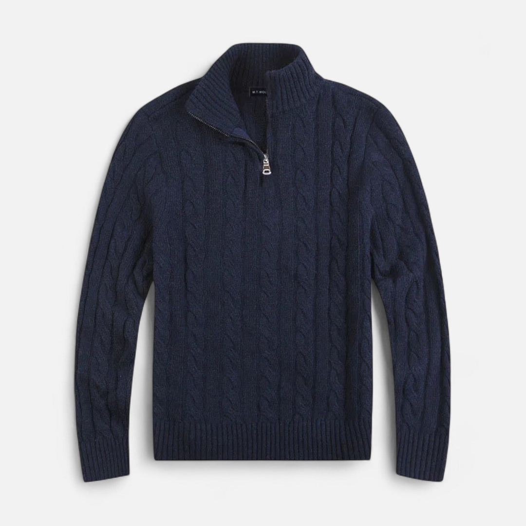 Men's open-front cardigan sweater with subtle stitching, a modern piece for men's fashion layering.