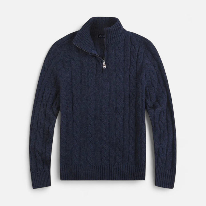 Men's open-front cardigan sweater with subtle stitching, a modern piece for men's fashion layering.