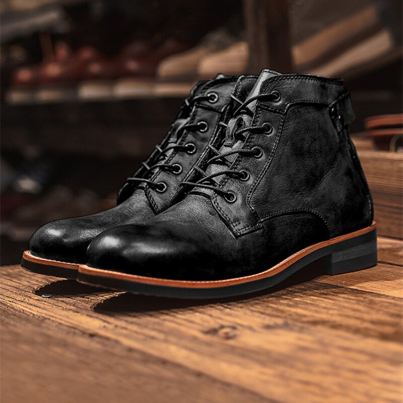 Men's orthopedic comfort boots for all-day support, durable casual footwear with rugged style.
