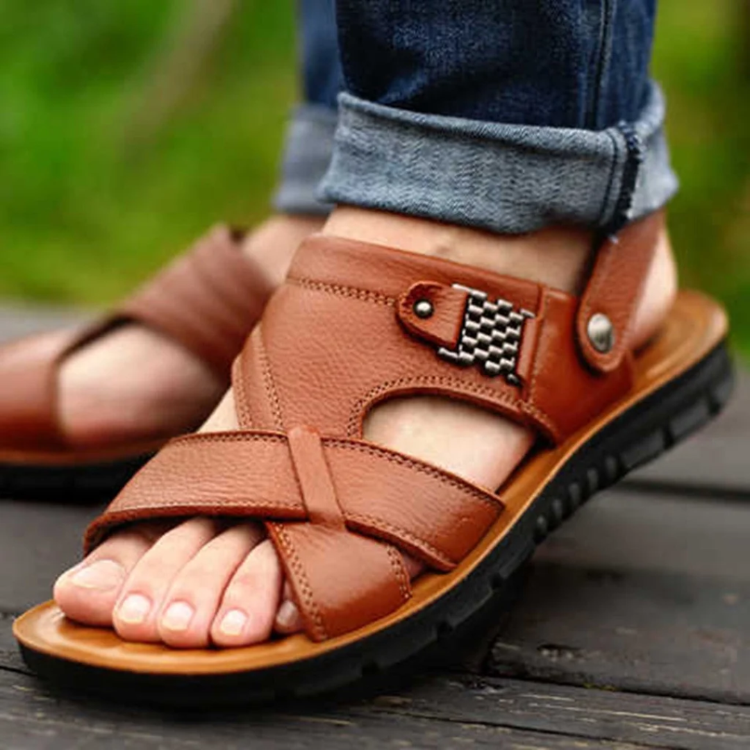 Lightweight men's orthopedic sandals, offering superior arch support & comfort for active summer days.