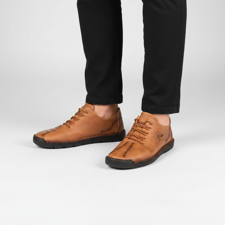 Raymond men's orthopedic leather sneakers, offering superior walking support.