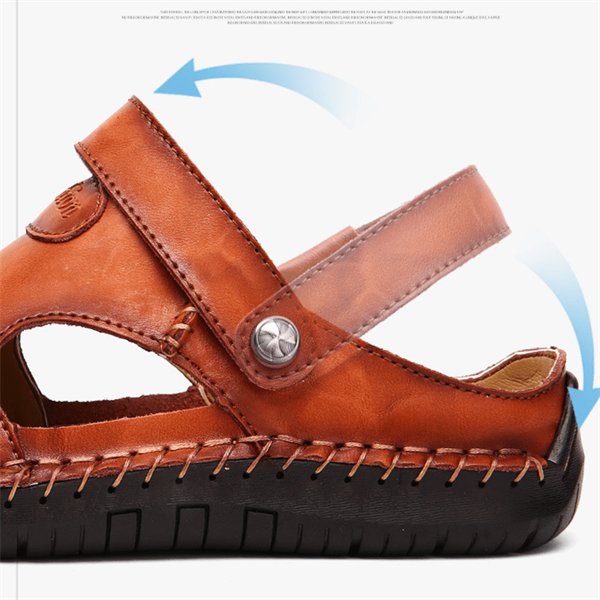 Comfortable men's casual sandals with arch support, perfect for summer walking & everyday wear.