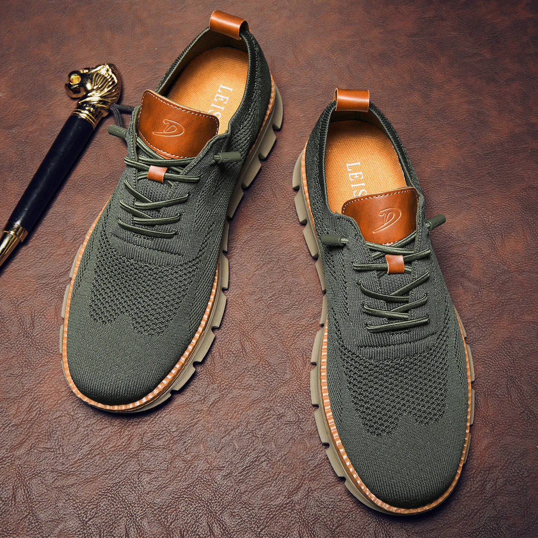 Men's performance orthopedic walking shoes; arch support, flexible sole for improved posture & comfort.