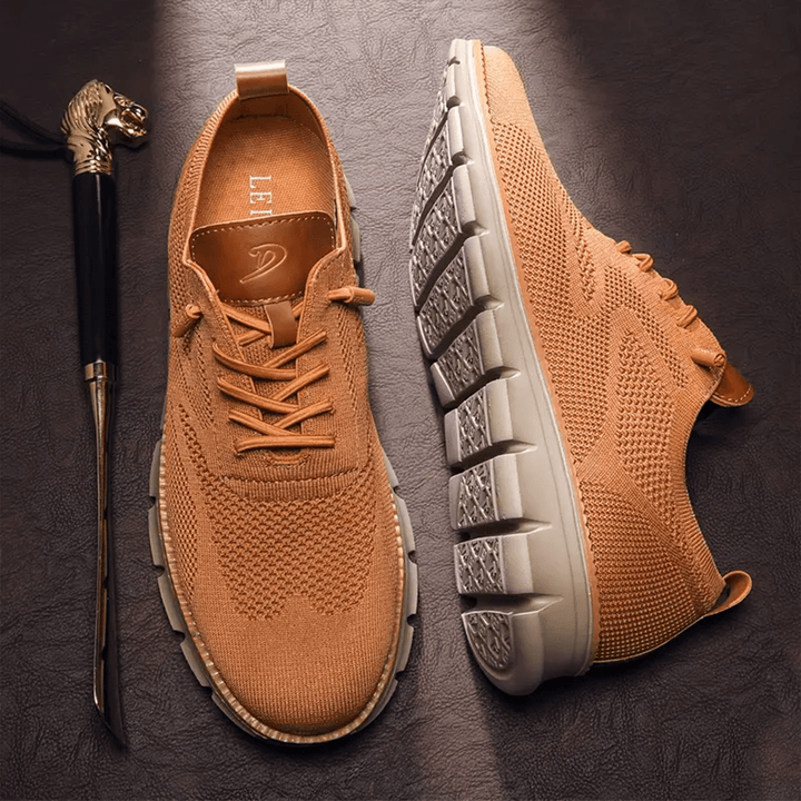 Stylish men's orthopedic walking shoes with robust arch support for comfortable foot health and daily wear.