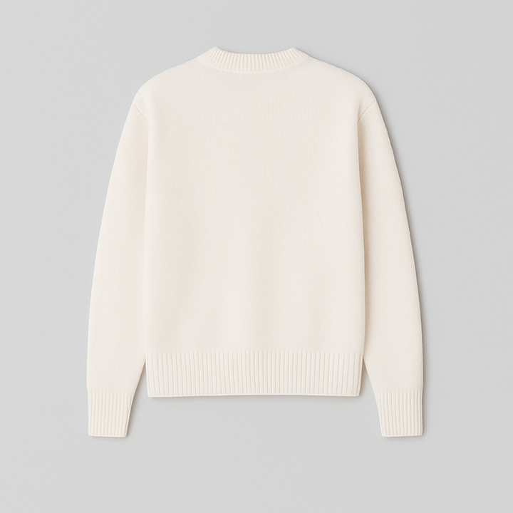 Casual men's oversized heart motif crew neck sweater, a cozy choice for everyday wear.