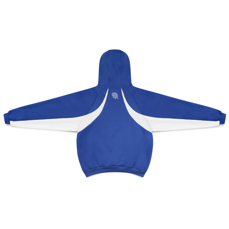 Hood detail: Men's oversized pullover hoodie, comfortable hooded sweatshirt design with sporty contrast panels.