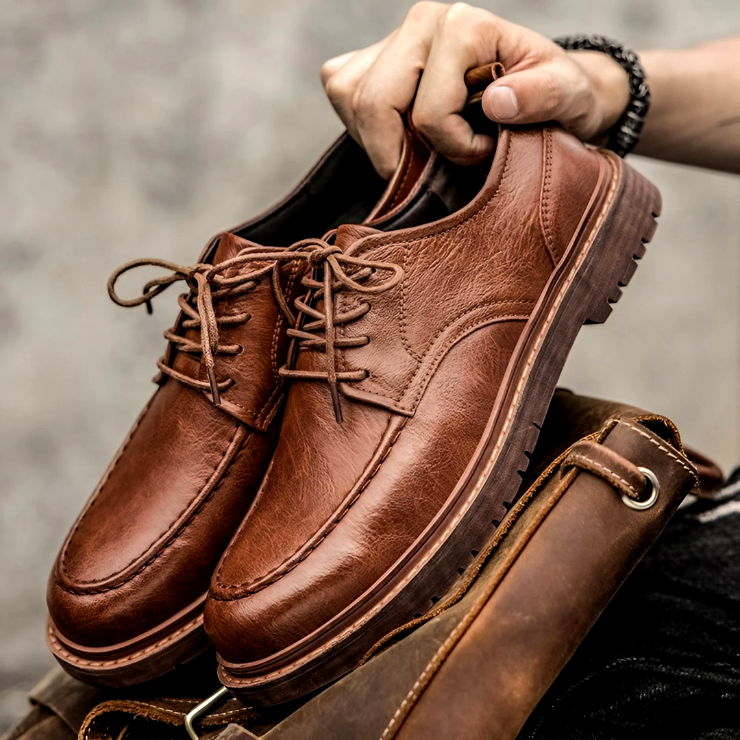 Men's premium comfort dress shoes for versatile everyday wear, smart casual & professional attire. Classic style.