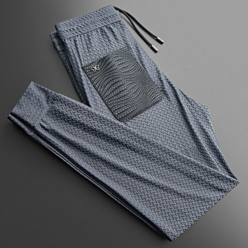 Gift for him: luxurious men's jacquard lounge set, ultimate comfort sleepwear.
